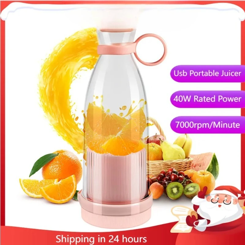 Rechargeable Mixers Fresh Fruit Juicers Blue/Pink Usb Portable Juice Bottle Mini Fast Electric Blender Smoothie Ice Maker
Rechargeable Mixers Fresh Fruit Juicers Blue/Pink Usb Portable Juice Bottle Mini Fast Electric Blender Smoothie Ice Maker