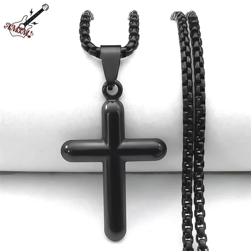Hip Hop Cross Pendant Necklace for Women/Men Stainless Steel Black Color Goth Crucifix Necklaces Jewelry collar hombre NHH7S06
Hip Hop Cross Pendant Necklace for Women/Men Stainless Steel Black Color Goth Crucifix Necklaces Jewelry collar hombre NHH7S06