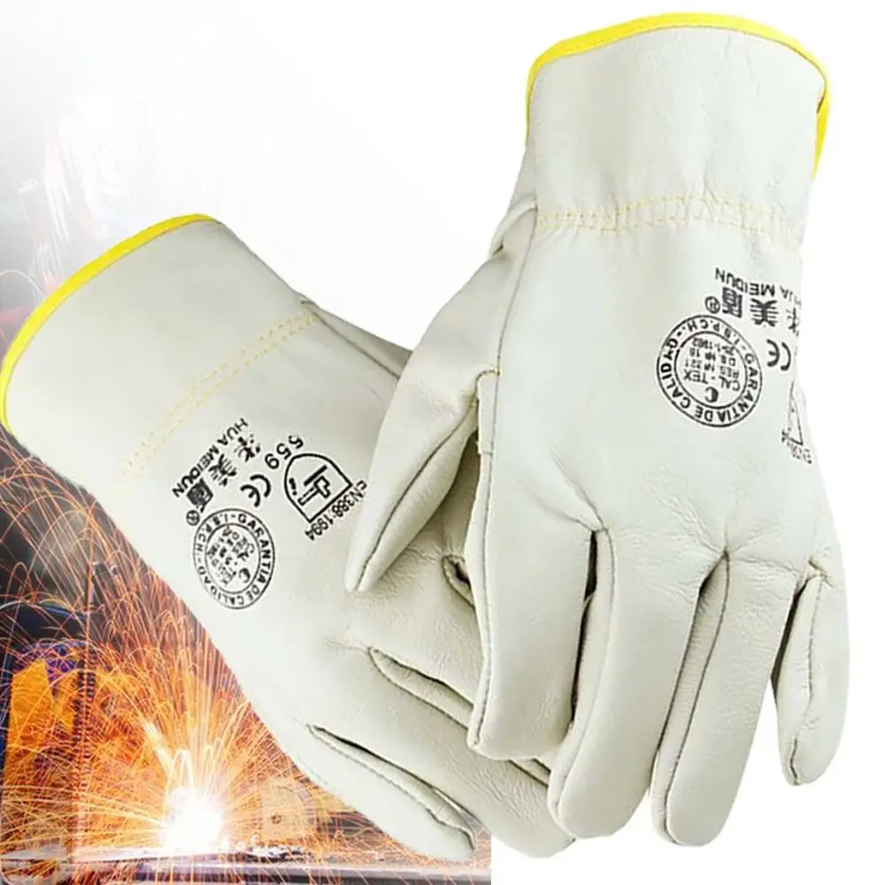 White Welding Gloves Durable Heat-Resistant Flame Retardant Protective Mittens Leather Machinery Work Safe Glove Workplace
White Welding Gloves Durable Heat-Resistant Flame Retardant Protective Mittens Leather Machinery Work Safe Glove Workplace