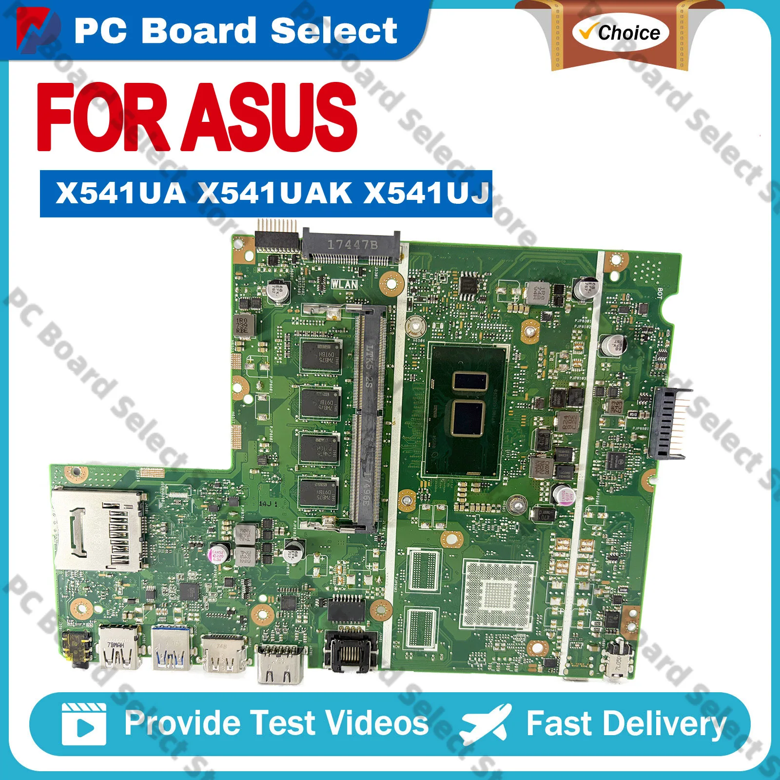 X541UA Laptop Motherboard For ASUS VivoBook X541U A541U X541UAK X541UV R541U F541U X541UJ Mainboard I3 I5 I7 CPU 4G/8G RAM
X541UA Laptop Motherboard For ASUS VivoBook X541U A541U X541UAK X541UV R541U F541U X541UJ Mainboard I3 I5 I7 CPU 4G/8G RAM