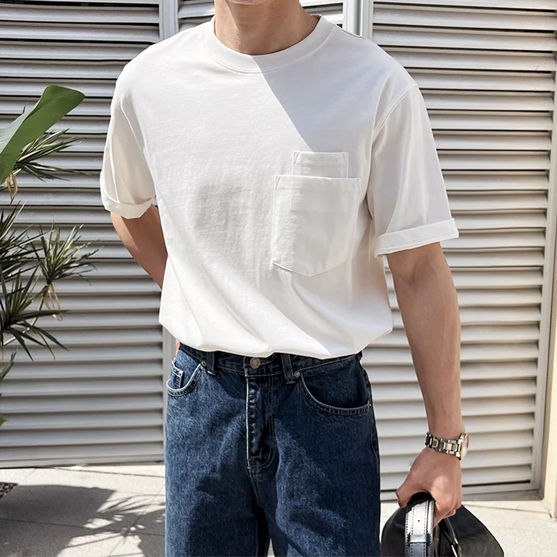 Stylish Simple Solid Color Mens Cotton T Shirt 2024 Summer Casual Short Sleeve O Neck Men T-shirts Fashion Pockets Tops For Male
Stylish Simple Solid Color Mens Cotton T Shirt 2024 Summer Casual Short Sleeve O Neck Men T-shirts Fashion Pockets Tops For Male