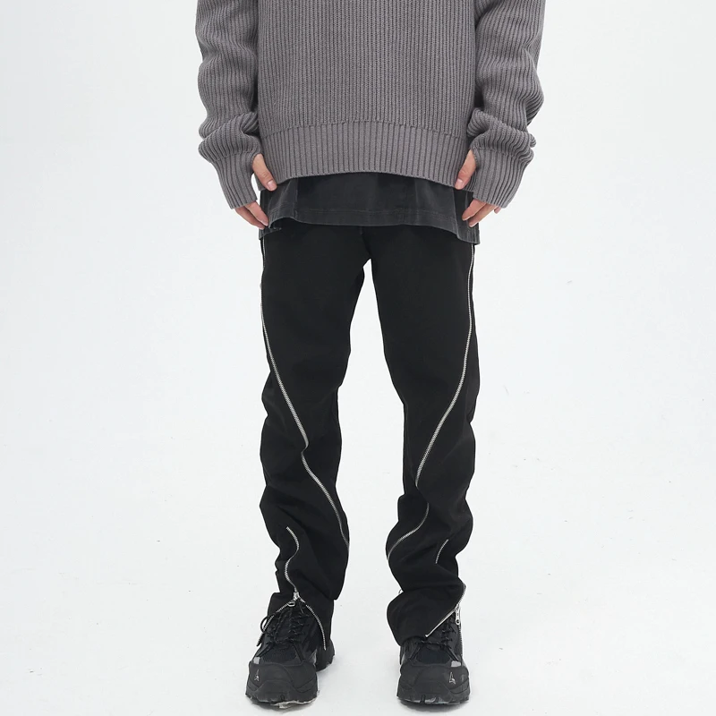 Top 2022 High quality Black Versatile Soft Metal zipper straight pants Slim fit vintage unisex drawstring pants
Top 2022 High quality Black Versatile Soft Metal zipper straight pants Slim fit vintage unisex drawstring pants