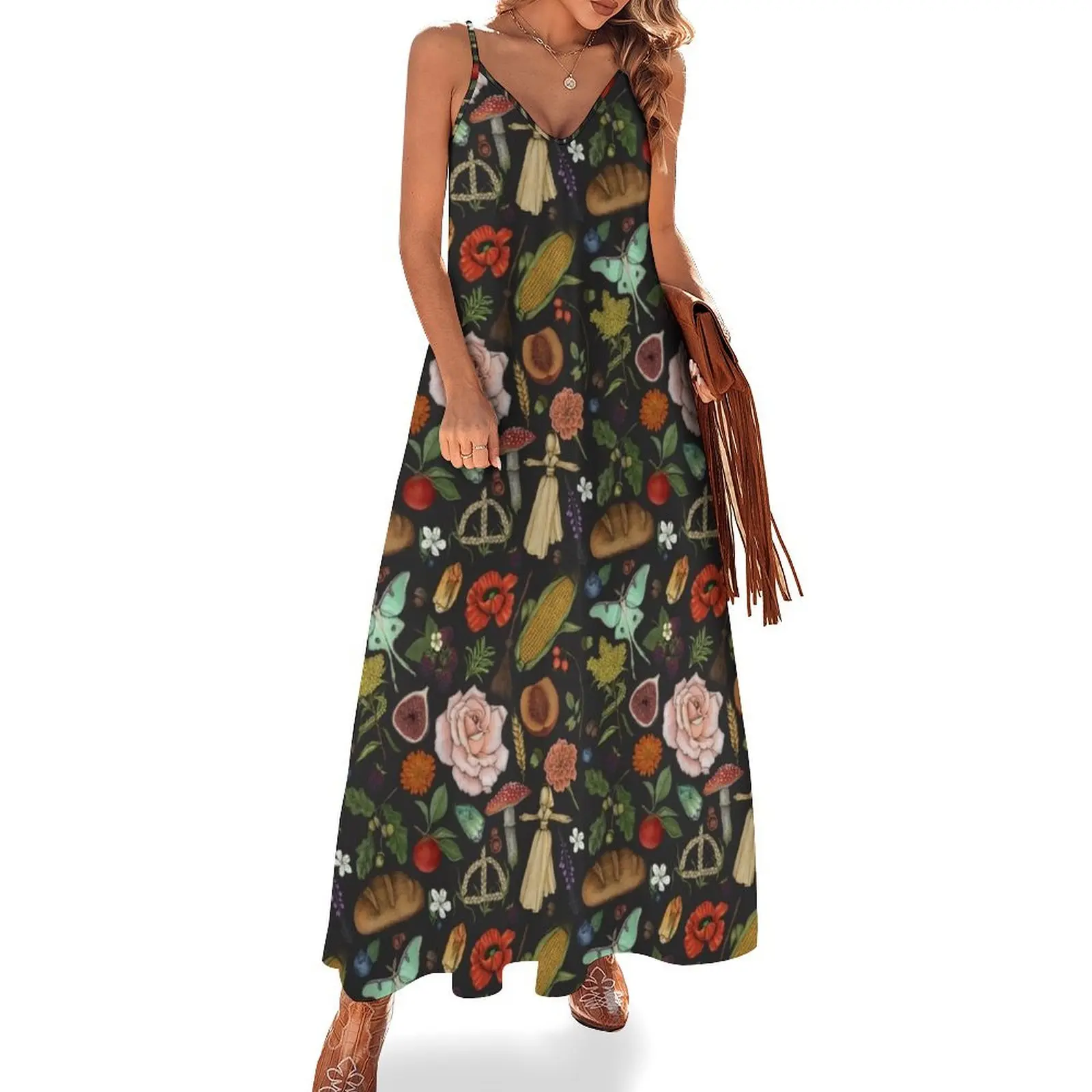 Lughnasadh Pattern- Graphite Sleeveless Dress ladies dresses for women 2025 fairy dress
Lughnasadh Pattern- Graphite Sleeveless Dress ladies dresses for women 2025 fairy dress