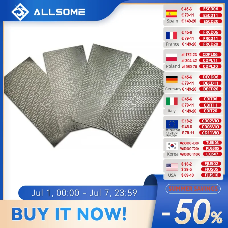 Diamond Sandpaper Coated Honeycomb Replacement Abrasive Paper Sand Paper Grinding Paper 150# 240# 400# 1000# Grit HT414-417
Diamond Sandpaper Coated Honeycomb Replacement Abrasive Paper Sand Paper Grinding Paper 150# 240# 400# 1000# Grit HT414-417