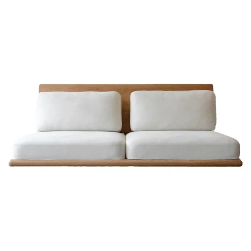 Japanese-style wabi-sabi wind log, living room floor, cream wind double three-person straight row fabric sofa
Japanese-style wabi-sabi wind log, living room floor, cream wind double three-person straight row fabric sofa
