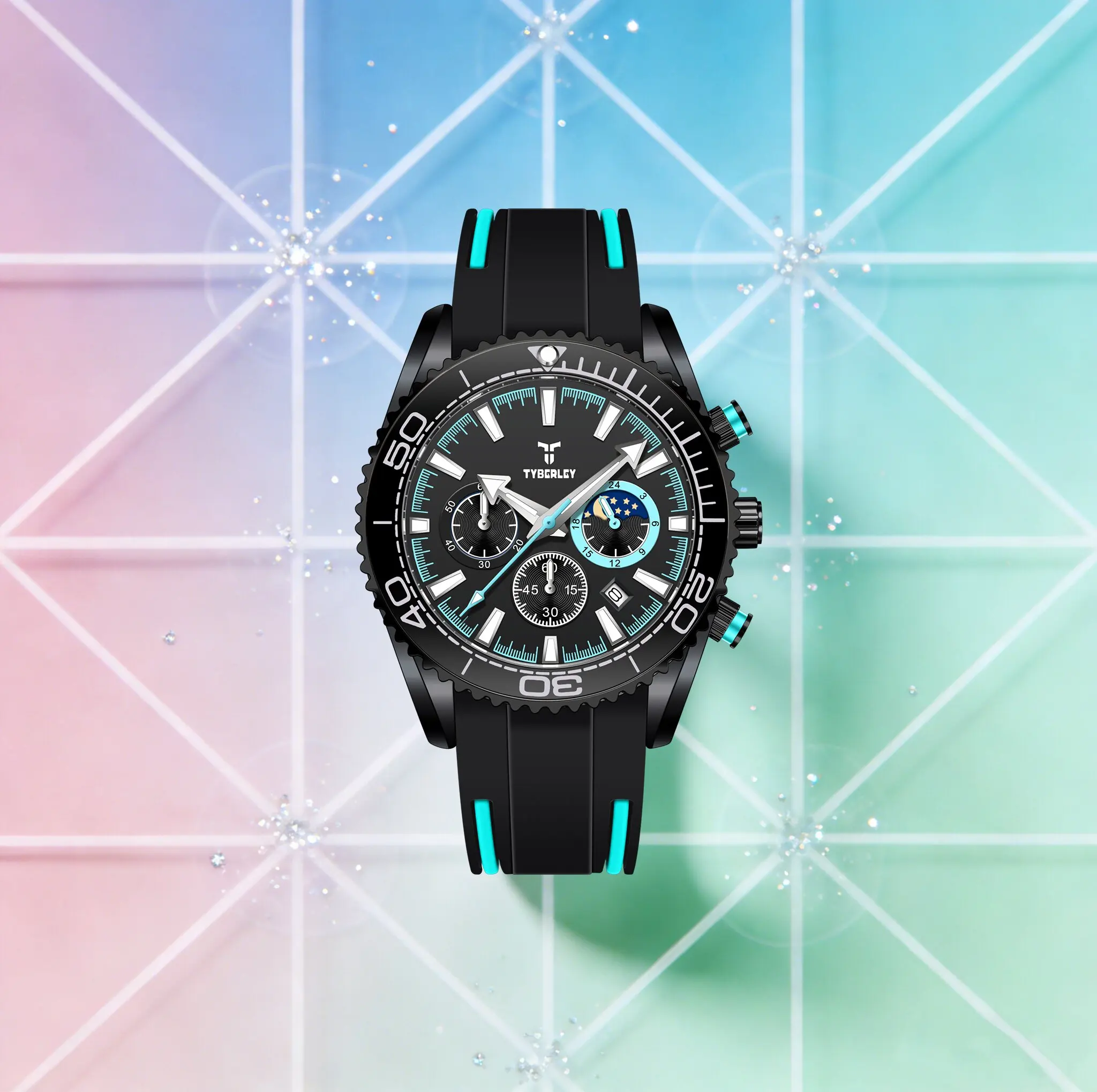 TYBERLEY Ultimate Simplicity Men Quartz Watch Low-Key Nobility Rubber Strap Hardlex Moon Phase Calendar Luminous 30m Dive Clock
TYBERLEY Ultimate Simplicity Men Quartz Watch Low-Key Nobility Rubber Strap Hardlex Moon Phase Calendar Luminous 30m Dive Clock