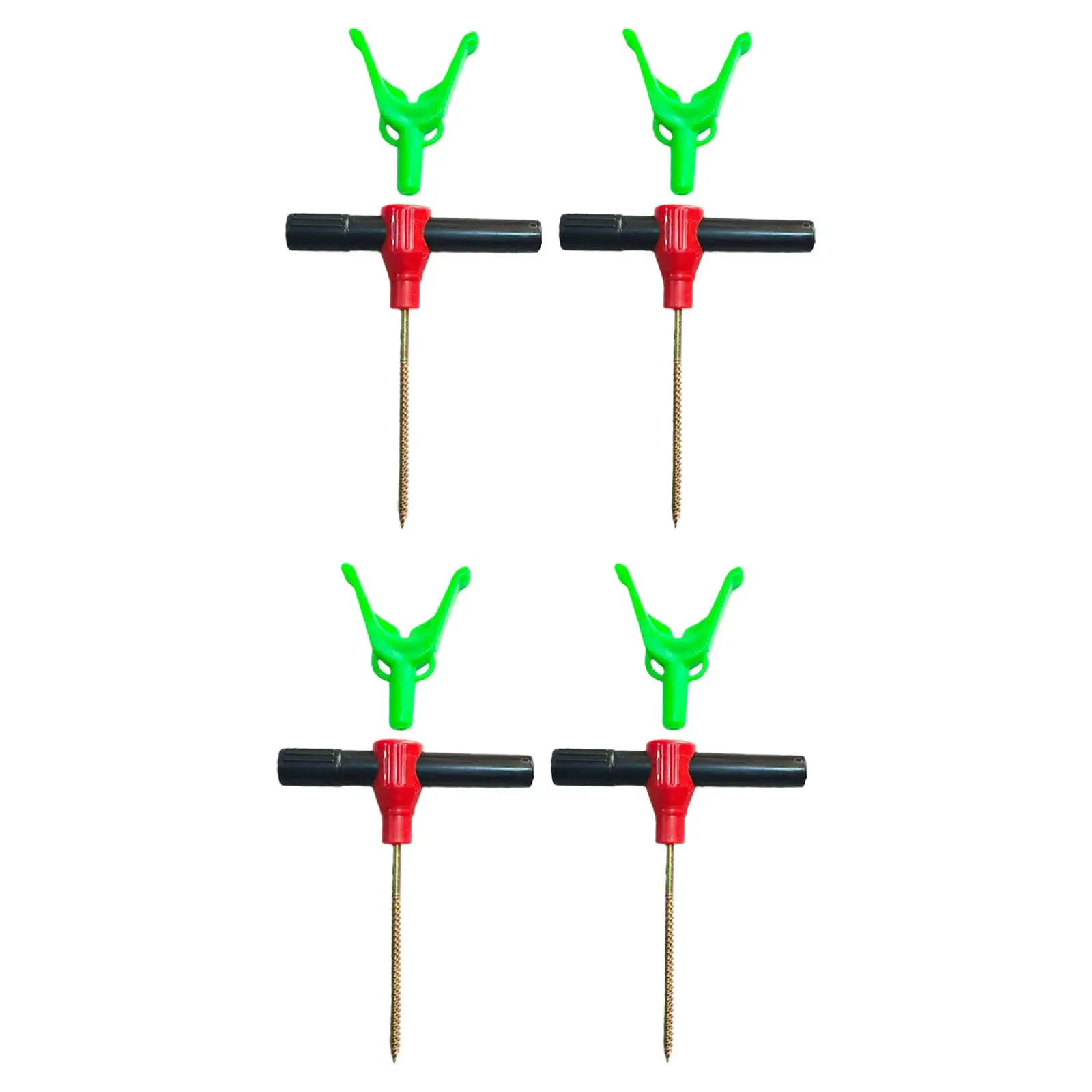 Manual Spiral Tent Stakes Windproof Ground Anchors Tent Pegs with Rod Holder for Fishing Shanty Use
Manual Spiral Tent Stakes Windproof Ground Anchors Tent Pegs with Rod Holder for Fishing Shanty Use