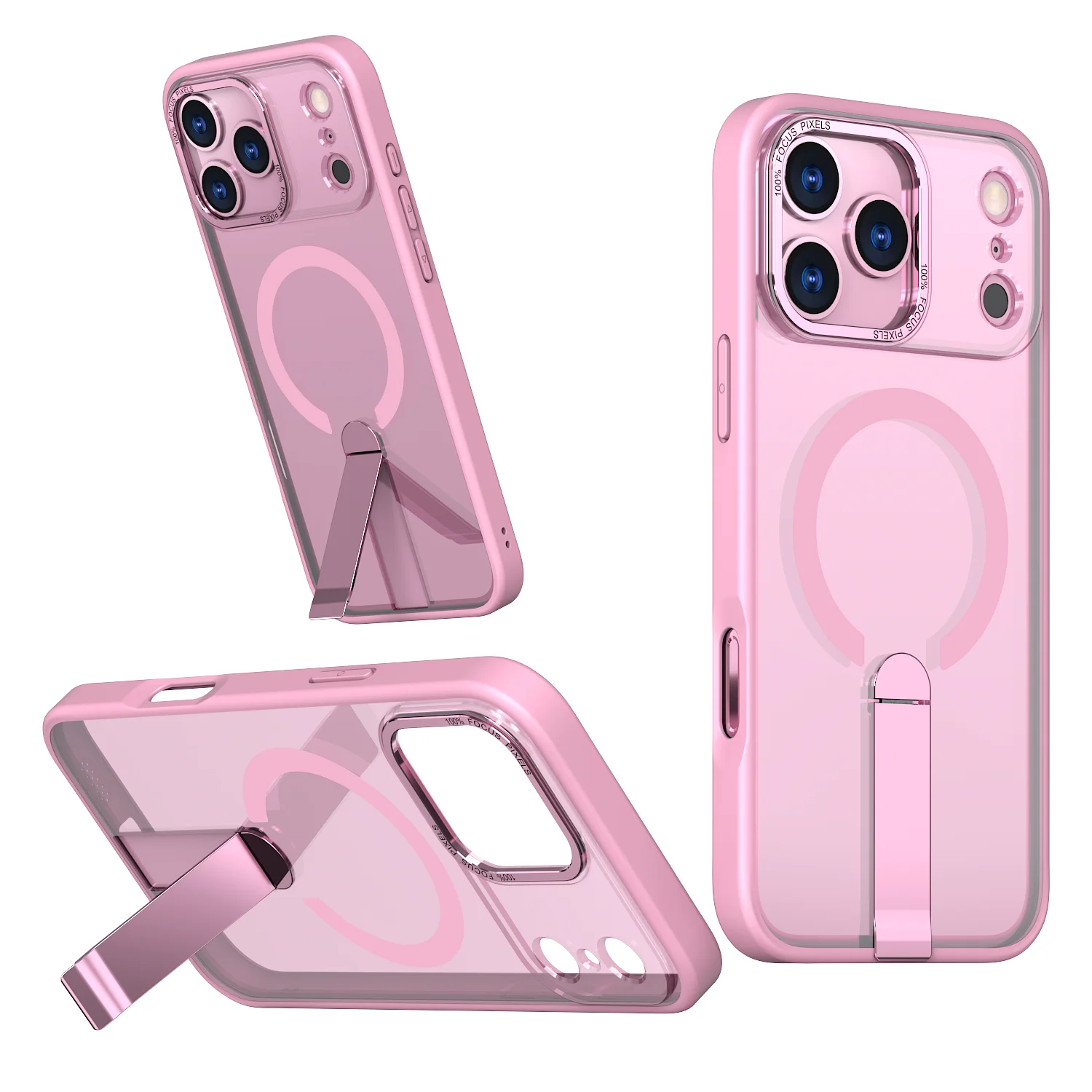 Kickstand Magnetic Phone Case Cover for iPhone 17 16 15 Pro & Pro Max, TPU & Acrylic
Kickstand Magnetic Phone Case Cover for iPhone 17 16 15 Pro & Pro Max, TPU & Acrylic