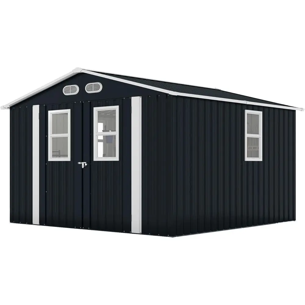 Прочный металлический садовый сарай 8x8 с 4 окнами, запираемой дверью, водонепроницаемый и защищенный от УФ-излучения, для хранения садового инвентаря (серый)
Прочный металлический садовый сарай 8x8 с 4 окнами, запираемой дверью, водонепроницаемый и защищенный от УФ-излучения, для хранения садового инвентаря (серый)
