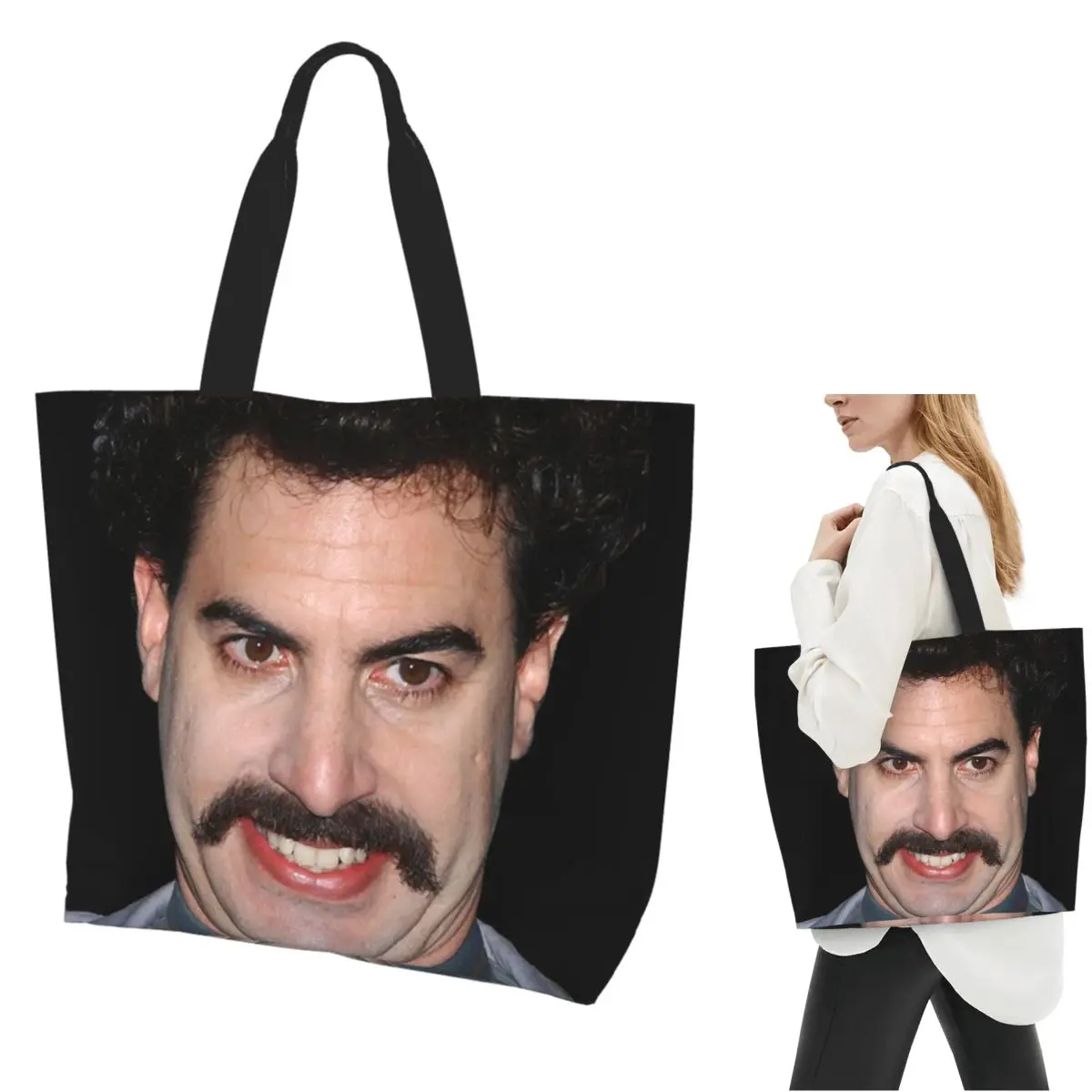 Mens Womens Borat Gifts For Music Fan Shopping Tote Bag Canvas Large Capacity Shoulder Bags Shopper Grocery Handbag for Women
Mens Womens Borat Gifts For Music Fan Shopping Tote Bag Canvas Large Capacity Shoulder Bags Shopper Grocery Handbag for Women