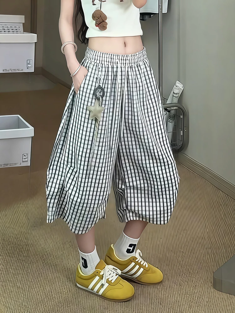 Bla White Plaid Bubble Cloth Summer Thin Wide Leg Lantern Pants Boys Casual Loose Fit Antimicrobial Polyester Cotton Blend
Bla White Plaid Bubble Cloth Summer Thin Wide Leg Lantern Pants Boys Casual Loose Fit Antimicrobial Polyester Cotton Blend