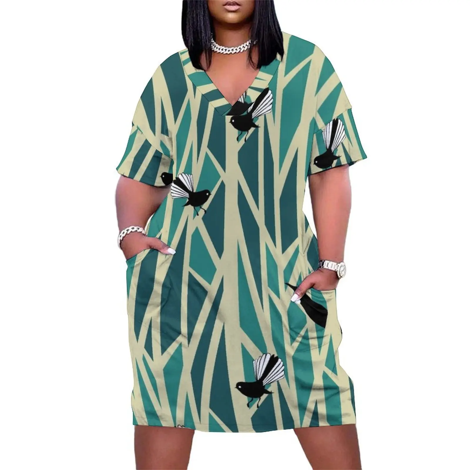 Tui and Fantail on Trees Loose Pocket Dress Woman dresses Dress woman festival outfit women
Tui and Fantail on Trees Loose Pocket Dress Woman dresses Dress woman festival outfit women