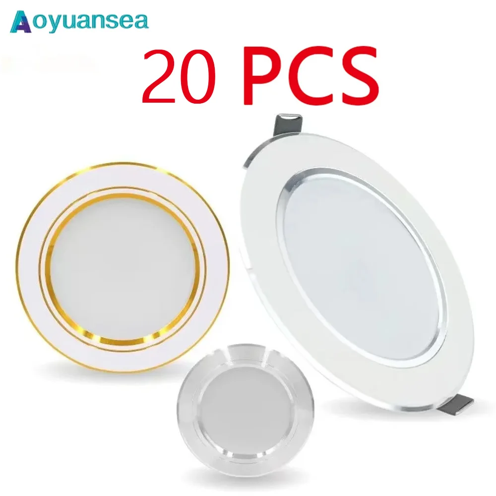 Aoyuansea 20Pcs High Brightness Round Recessed Ceiling LED Spot 5W 9W 12W 15W 18W 220V Indoor Bedroom Recessed Ceiling Downlight
Aoyuansea 20Pcs High Brightness Round Recessed Ceiling LED Spot 5W 9W 12W 15W 18W 220V Indoor Bedroom Recessed Ceiling Downlight