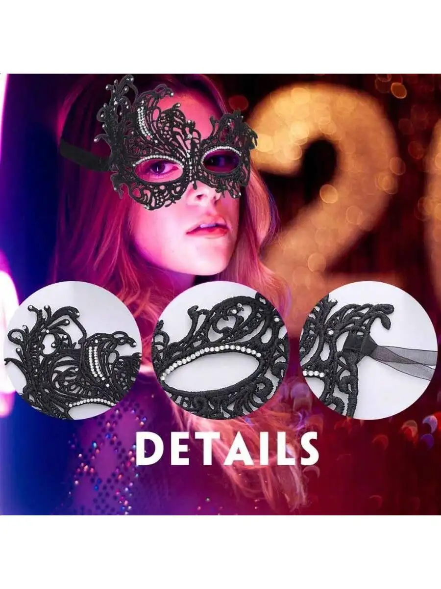 Black Lace Masquerade Mask For Women Costume Party Halloween Prom Eye Mask
Black Lace Masquerade Mask For Women Costume Party Halloween Prom Eye Mask