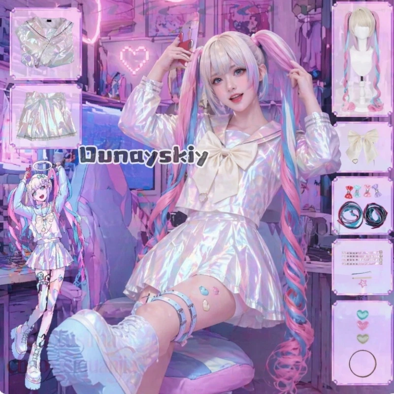 LWW24*Anime Movie NEEDY OVERDOSE Cosplay Kangel OMGkawaiiAngel Costume Jirai Kei Styles JK Dress Y2K Fashion Wigs Halloween
LWW24*Anime Movie NEEDY OVERDOSE Cosplay Kangel OMGkawaiiAngel Costume Jirai Kei Styles JK Dress Y2K Fashion Wigs Halloween