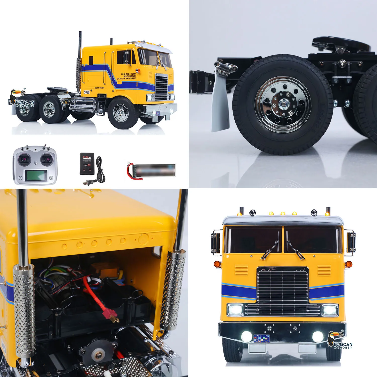 6*4 DIY Tractor Truck TOUCAN 1/14 Remote Control TAMIYA Chassis 56304 3Speed Transmission Light Sound System RTR Flysky Radio
6*4 DIY Tractor Truck TOUCAN 1/14 Remote Control TAMIYA Chassis 56304 3Speed Transmission Light Sound System RTR Flysky Radio