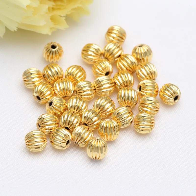 14K Gold Plated Brass Lantern Spacer Beads For Jewelry Making,Separators For Bead, Loose Bracelets Round Beads,DIY Accessories
14K Gold Plated Brass Lantern Spacer Beads For Jewelry Making,Separators For Bead, Loose Bracelets Round Beads,DIY Accessories
