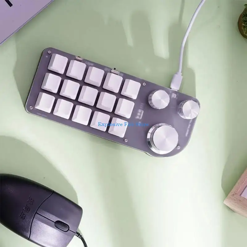 C4DB 15 Keys Keyboard Macropad with 3 Knobs Programming Keypad for Gaming Video Edit
C4DB 15 Keys Keyboard Macropad with 3 Knobs Programming Keypad for Gaming Video Edit