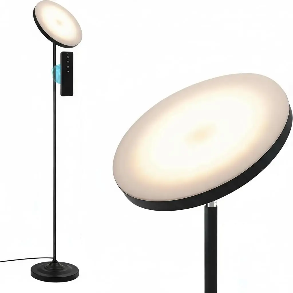 Upgraded Floor Lamp, 30W/2600LM Super Bright with Remote, Adjustable Color & Brightness for Living Room Bedroom Office
Upgraded Floor Lamp, 30W/2600LM Super Bright with Remote, Adjustable Color & Brightness for Living Room Bedroom Office