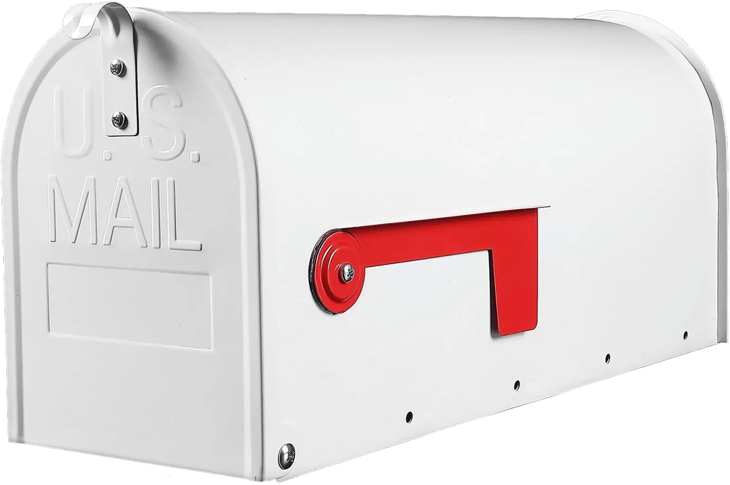 Galvanized Steel Mailbox for Outside, White Post-Mount Mailbox with Flag, 19x8.7x6.7 Inches for Letters and Packages
Galvanized Steel Mailbox for Outside, White Post-Mount Mailbox with Flag, 19x8.7x6.7 Inches for Letters and Packages