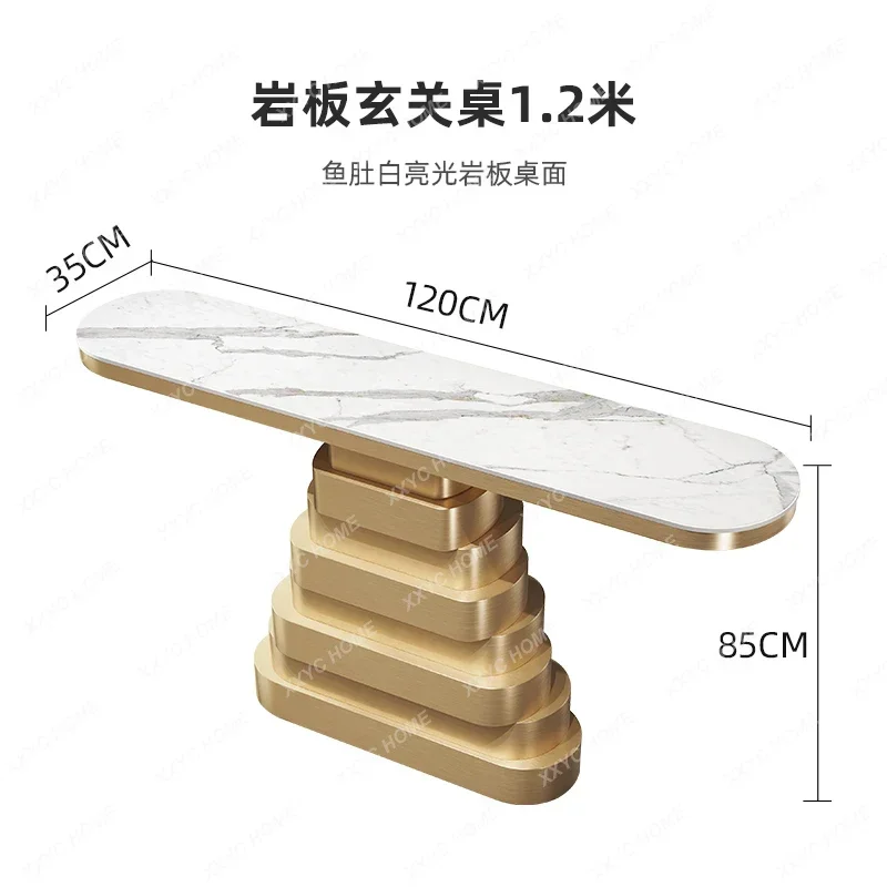 A Nordic light luxury entrance natural luxury stone end view modern simple aisle table case
A Nordic light luxury entrance natural luxury stone end view modern simple aisle table case