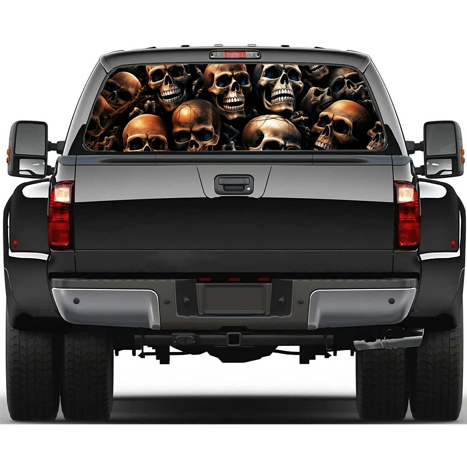 Grunge 3D Skulls Pile Rear Window Decal Fit Pickup,Truck,Car Universal See Through Perforated Back Windows Vinyl Sticker
Grunge 3D Skulls Pile Rear Window Decal Fit Pickup,Truck,Car Universal See Through Perforated Back Windows Vinyl Sticker