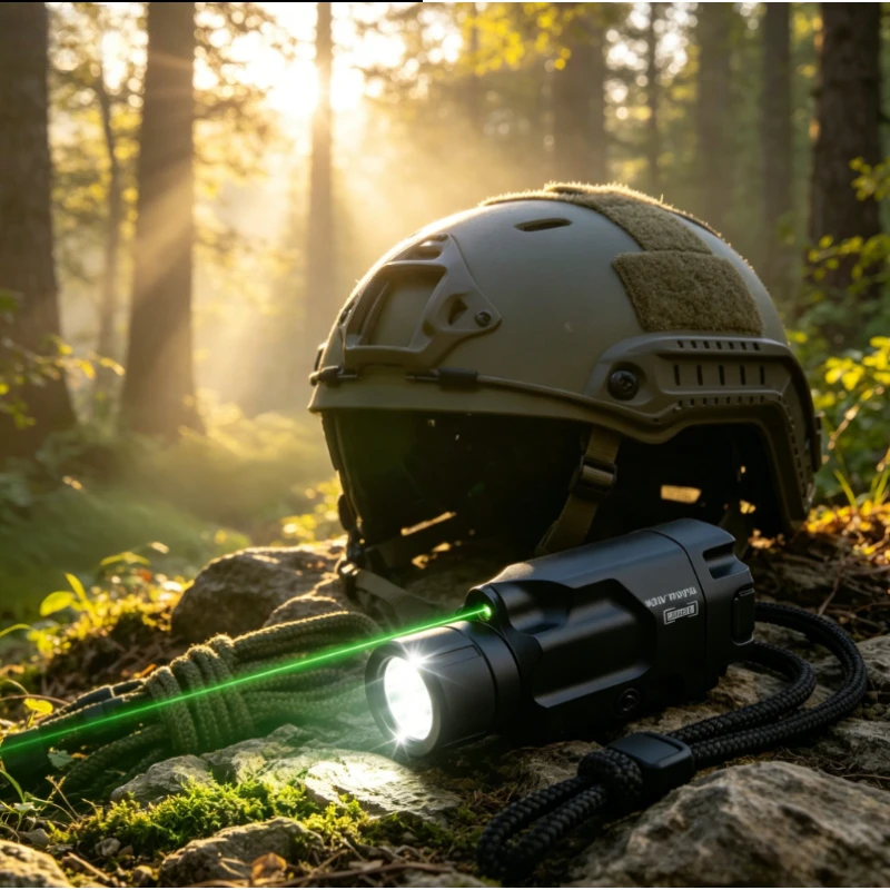Tactical LED Flashlight 800 Lumen, Red Green Dot Strobe Function, 20mm Rail Mount Design for Outdoor Shooting
Tactical LED Flashlight 800 Lumen, Red Green Dot Strobe Function, 20mm Rail Mount Design for Outdoor Shooting