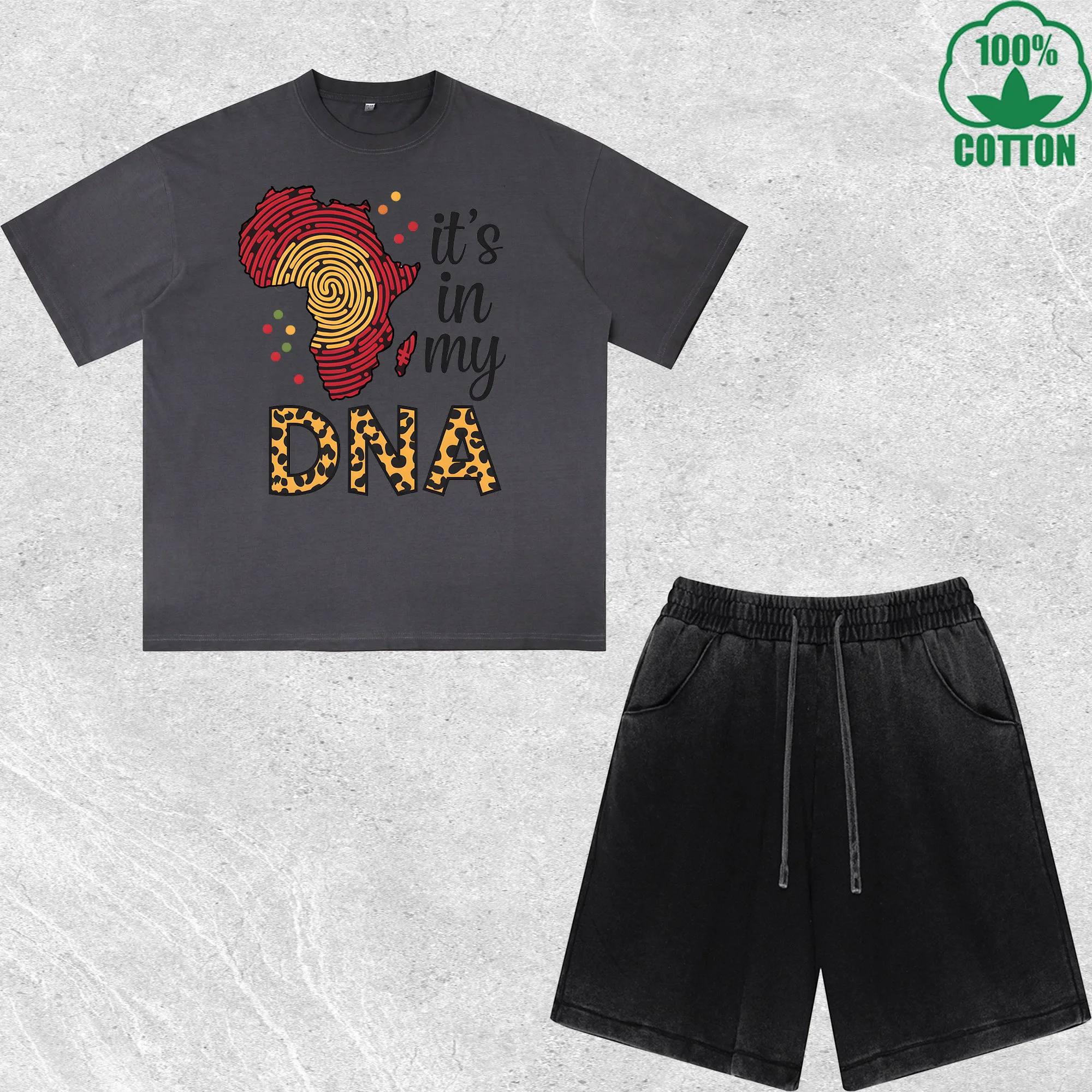 It In My Dna Printed Dirty Wash T-Shirt Shorts Set Multicolor Combo Loose Trendy Fashionable 100%Cotton Short Value Pack
It In My Dna Printed Dirty Wash T-Shirt Shorts Set Multicolor Combo Loose Trendy Fashionable 100%Cotton Short Value Pack