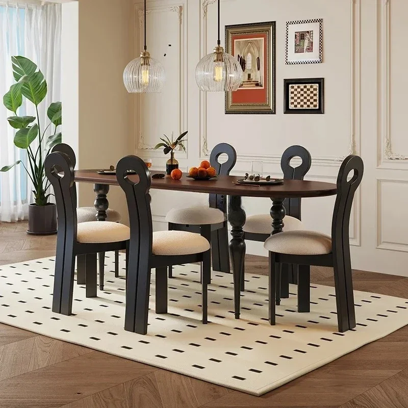 Solid wood dining table red oak living room desk
Solid wood dining table red oak living room desk