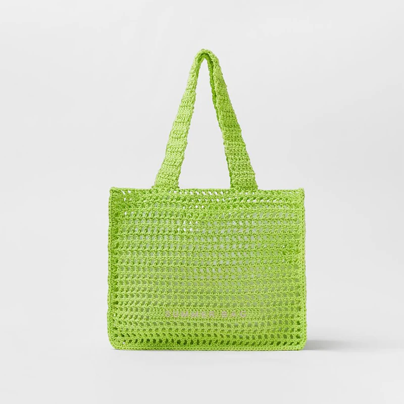 Openwork Crochet Weaving Handbags Female Fashion Simple Straw Tote Bag Women Summer Casual Seaside Shoulder Bag Bali Large Purse
Openwork Crochet Weaving Handbags Female Fashion Simple Straw Tote Bag Women Summer Casual Seaside Shoulder Bag Bali Large Purse