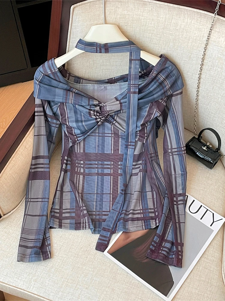 Women's Plaid T-shirt 90s Aesthetic Harajuku Korean Y2k Tee Top Vintage Long Sleeve Slim Sexy T-shirts 2000s Emo Trashy Clothes
Women's Plaid T-shirt 90s Aesthetic Harajuku Korean Y2k Tee Top Vintage Long Sleeve Slim Sexy T-shirts 2000s Emo Trashy Clothes