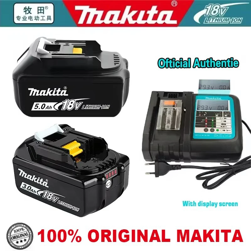 Original Makita 18V rechargeable battery 18V 3AH 5AH 5AH 6AH, replaceable LED lithium ion, BL1860B BL1860BL1850 BL1830
Original Makita 18V rechargeable battery 18V 3AH 5AH 5AH 6AH, replaceable LED lithium ion, BL1860B BL1860BL1850 BL1830