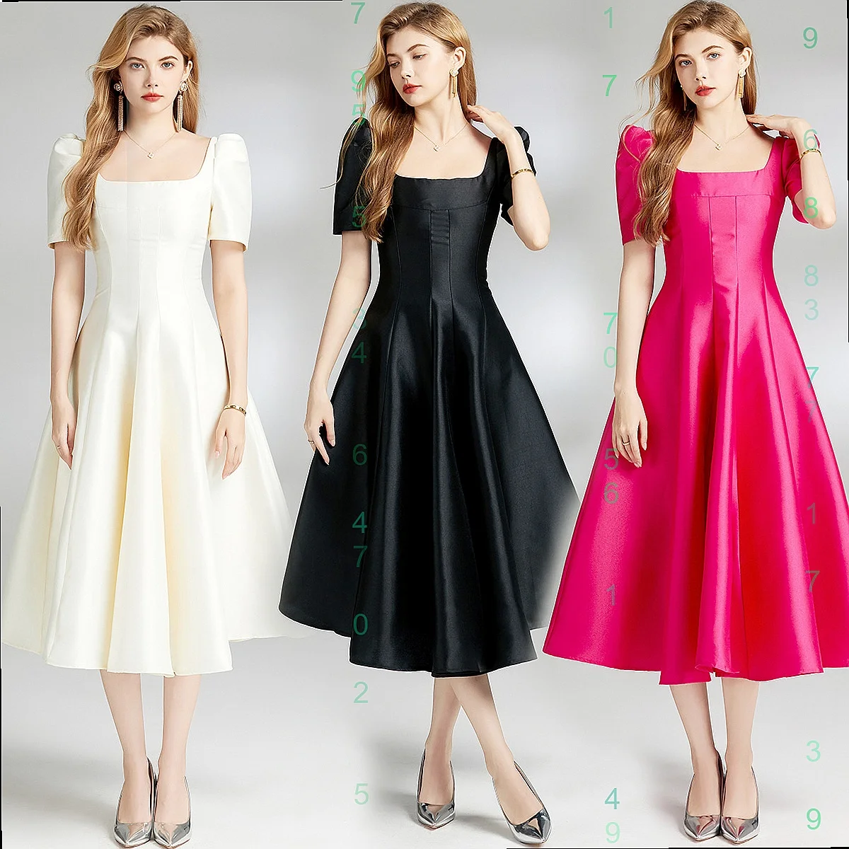 French Hepburn style solid color waist-tightened swing square neck evening dress dresses for spring summer
French Hepburn style solid color waist-tightened swing square neck evening dress dresses for spring summer