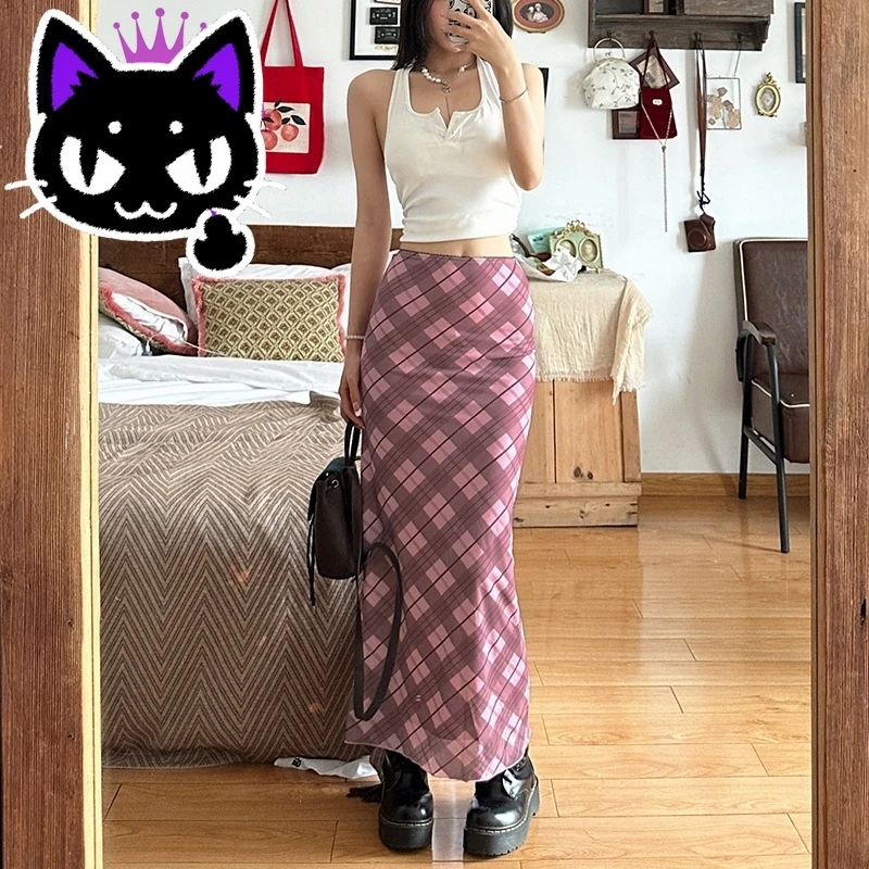 2025 misa hot sale Pink Rhomboid Plaid Skirt Retro Grunge Y2k Straight Skirt High Waist Summer Casual Women Long Skirt Sweet Cut
2025 misa hot sale Pink Rhomboid Plaid Skirt Retro Grunge Y2k Straight Skirt High Waist Summer Casual Women Long Skirt Sweet Cut