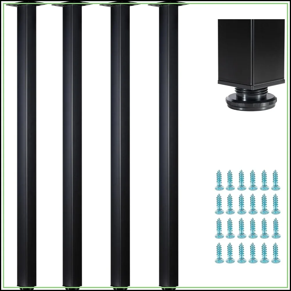 40" Square Adjustable Metal Table Legs Set of 4 with Floor Protectors for Office, Workbench, Dining, Coffee Table
40" Square Adjustable Metal Table Legs Set of 4 with Floor Protectors for Office, Workbench, Dining, Coffee Table