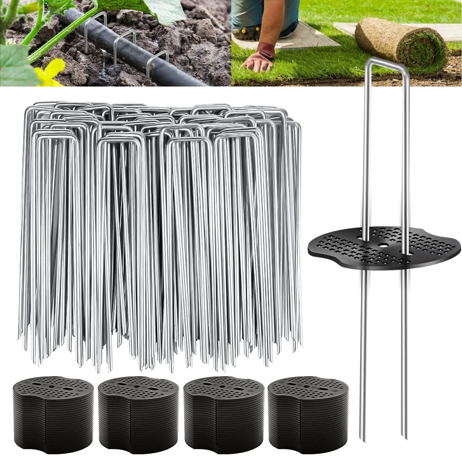 50-200Pcs Heavy Duty U-Shaped Garden Staples Landscape Sod Staples for Lawns Weed Barriers Landscape Fabrics
50-200Pcs Heavy Duty U-Shaped Garden Staples Landscape Sod Staples for Lawns Weed Barriers Landscape Fabrics
