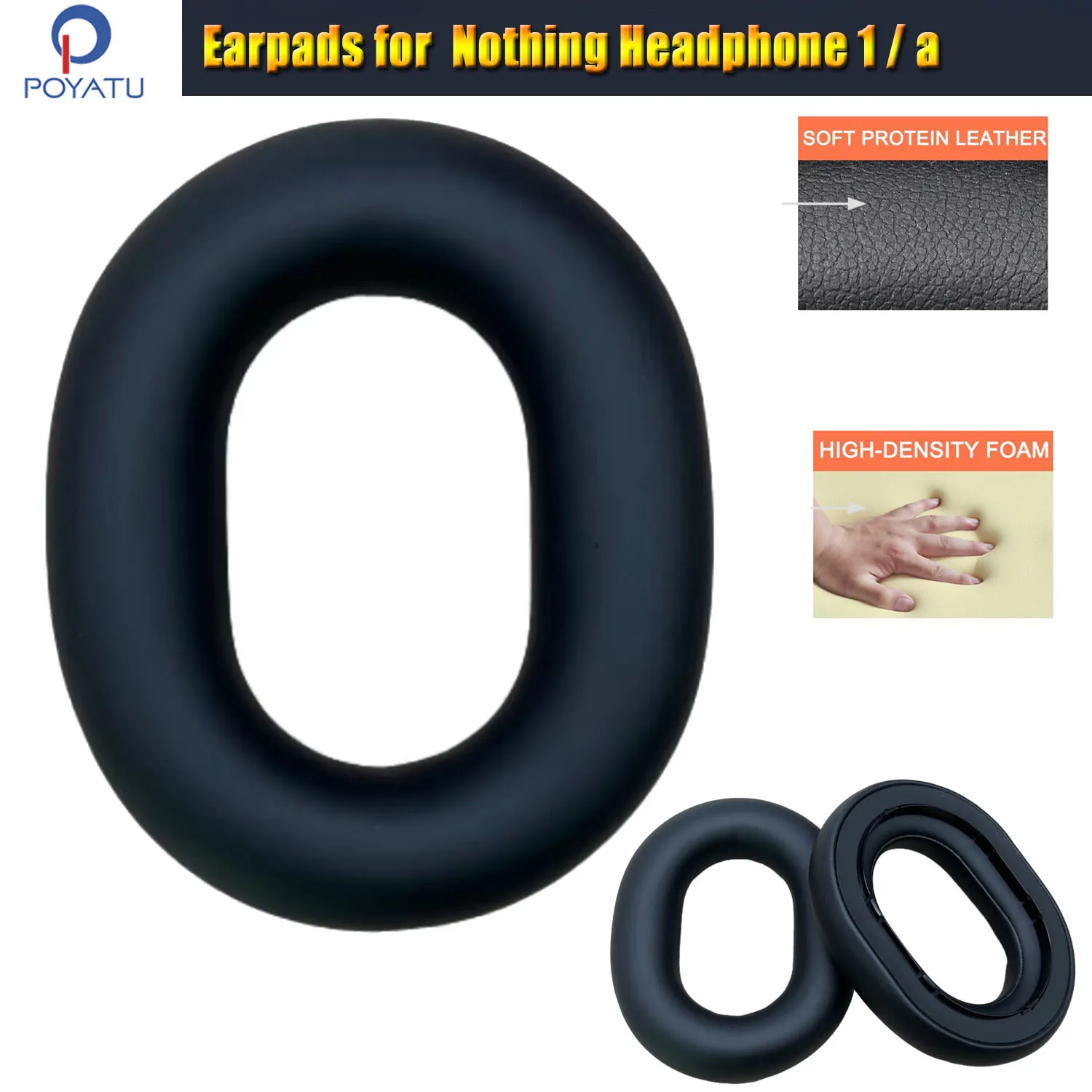 POYATU Earpad for Nothing Headphone 1 / a Headphones Earpads Ear Pads Cushion Cover Replacement Earmuff
POYATU Earpad for Nothing Headphone 1 / a Headphones Earpads Ear Pads Cushion Cover Replacement Earmuff