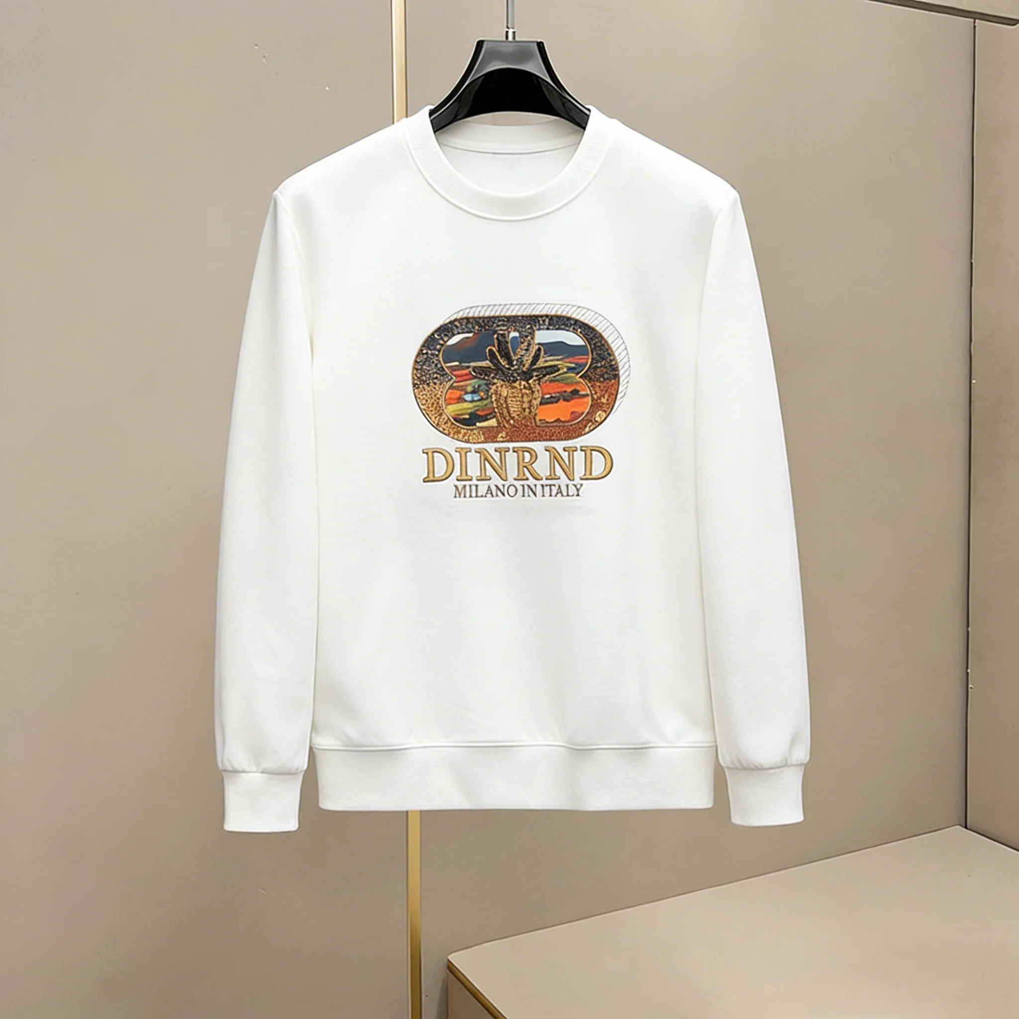 Men's Slim Fit round Ne Sweatirt Embroidered Bead Trendy Casual Faion Cotton Polyester Blend Long Sve Autumn Winter
Men's Slim Fit round Ne Sweatirt Embroidered Bead Trendy Casual Faion Cotton Polyester Blend Long Sve Autumn Winter