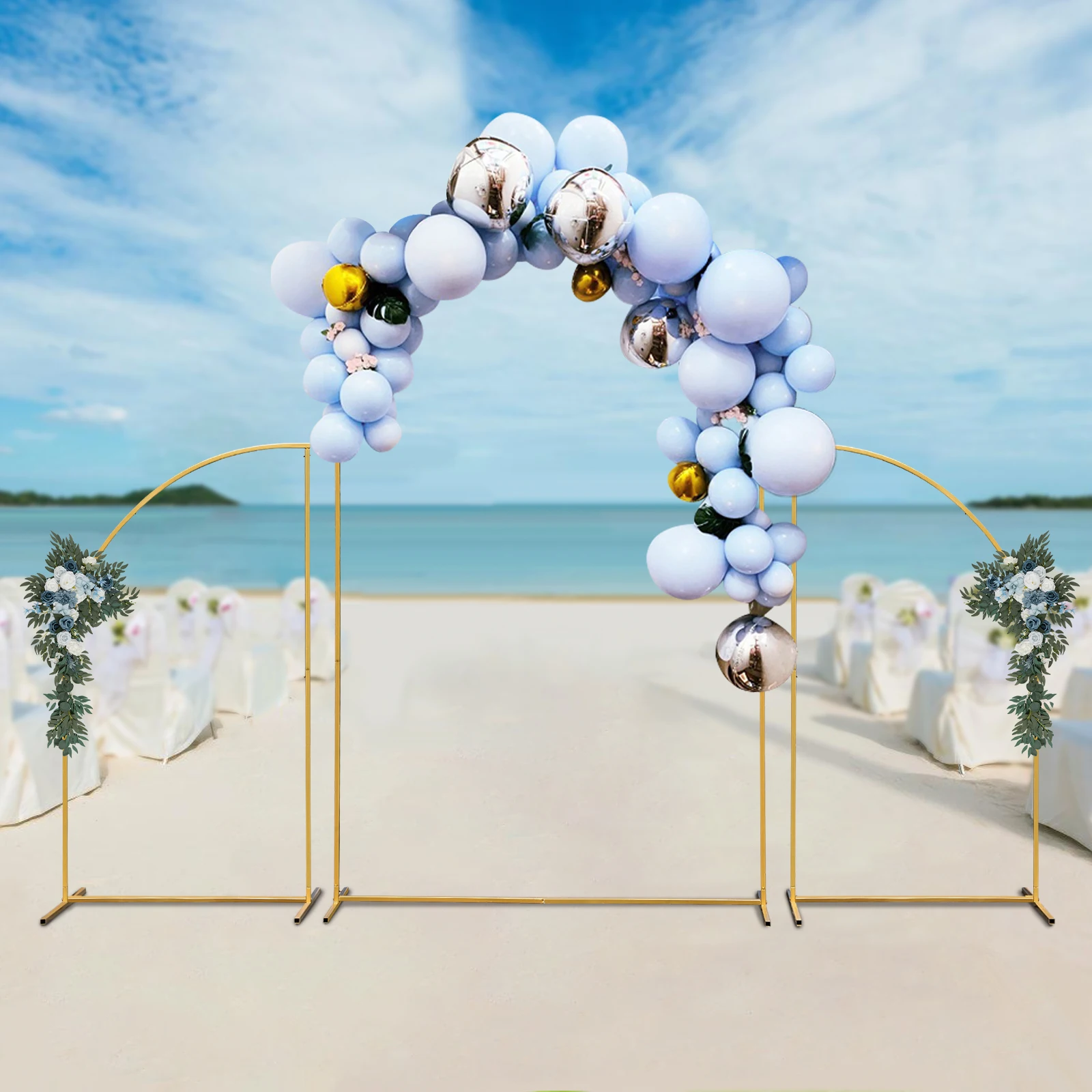 Metal Wedding Arch Backdrop Stand, Gold Arch Backdrop Stand for Wedding Ceremony Bridal Party Decoration 
Metal Wedding Arch Backdrop Stand, Gold Arch Backdrop Stand for Wedding Ceremony Bridal Party Decoration