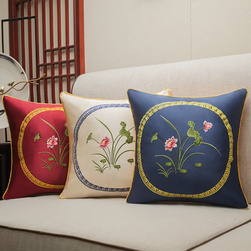 Chinese Flower Bird Embroidered Cushion Cover Backrest High-grade Solid Pillow Cover Sofa Lumbar Pillowcase Home Decoration
Chinese Flower Bird Embroidered Cushion Cover Backrest High-grade Solid Pillow Cover Sofa Lumbar Pillowcase Home Decoration