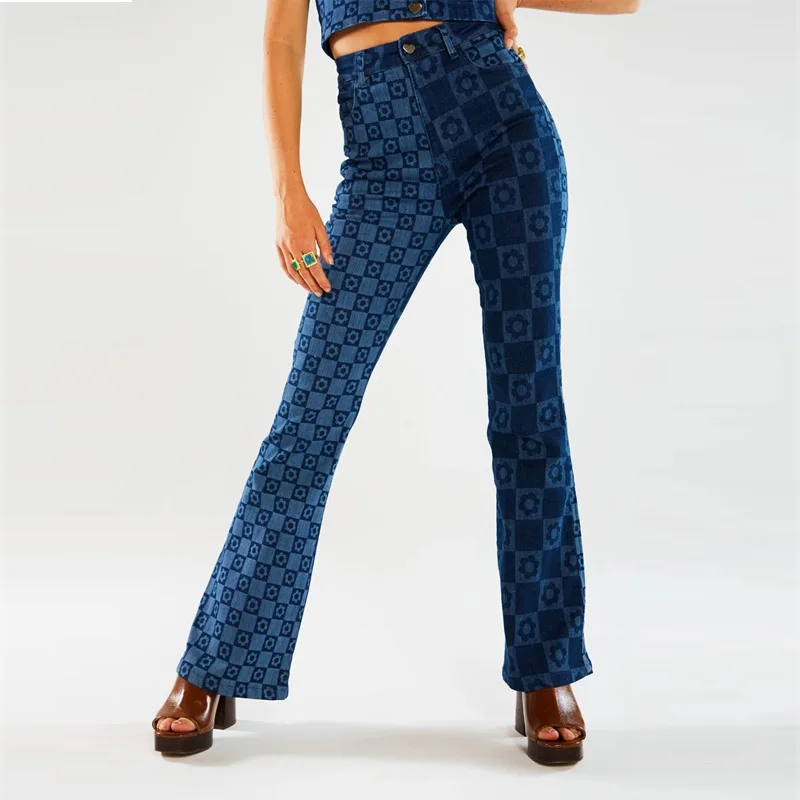Spring Summer Fashion Women's Printed Two-Tone Washed Slim Fit Denim Wide Leg Long Pants Jeans For Women джинсы
Spring Summer Fashion Women's Printed Two-Tone Washed Slim Fit Denim Wide Leg Long Pants Jeans For Women джинсы