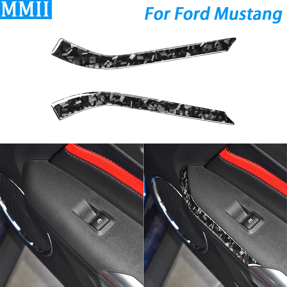 For Ford Mustang 2015-2023 Forged Carbon Fiber Window Lift Switch Control Side Panel Trim Strip Car Interior Accessories Sticker
For Ford Mustang 2015-2023 Forged Carbon Fiber Window Lift Switch Control Side Panel Trim Strip Car Interior Accessories Sticker