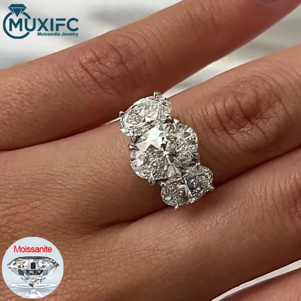 3/6 Carat Oval Cut Moissanite Engagement Rings 3-Stone Lab Diamond 925 Sterling Silver Wedding Rings Band for Women Fine Jewelry
3/6 Carat Oval Cut Moissanite Engagement Rings 3-Stone Lab Diamond 925 Sterling Silver Wedding Rings Band for Women Fine Jewelry