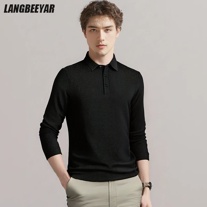 Top Grade New Fashion Designer Brand Luxury Regular Fit Polo Shirt Neck Shirt Men Simple Casual Long Sleeve Tops Men Clothes
Top Grade New Fashion Designer Brand Luxury Regular Fit Polo Shirt Neck Shirt Men Simple Casual Long Sleeve Tops Men Clothes