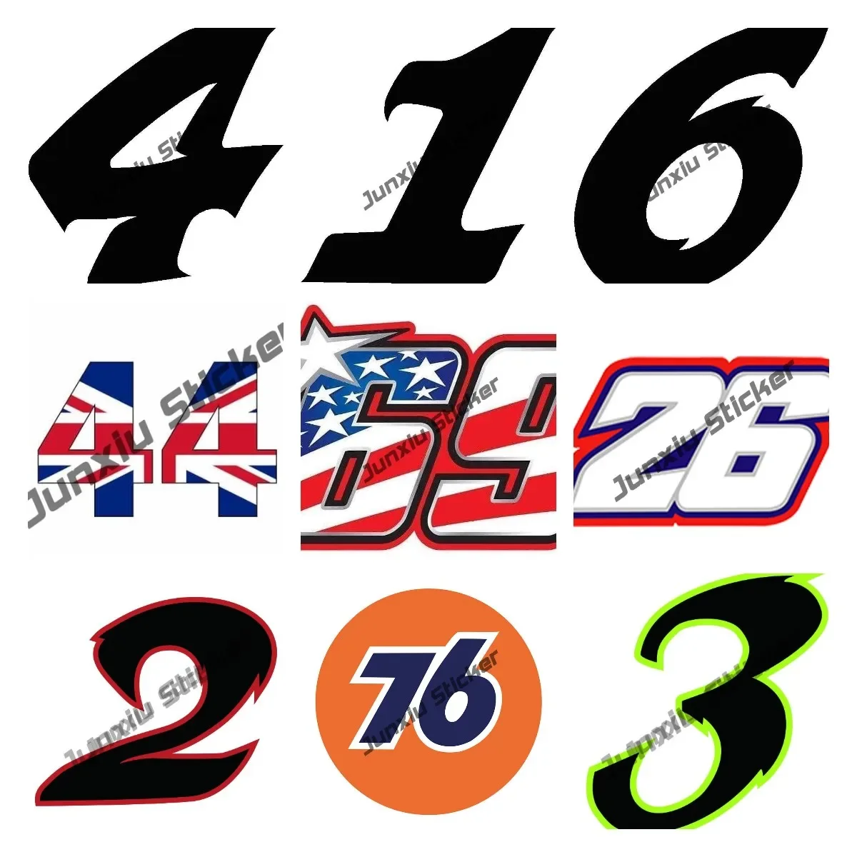Numbers 0123456789 Helmet Racing Vinyl Car Decals Stickers for Motocross Moto ATV BIKE Decor Waterproof Decal Car Accessories
Numbers 0123456789 Helmet Racing Vinyl Car Decals Stickers for Motocross Moto ATV BIKE Decor Waterproof Decal Car Accessories