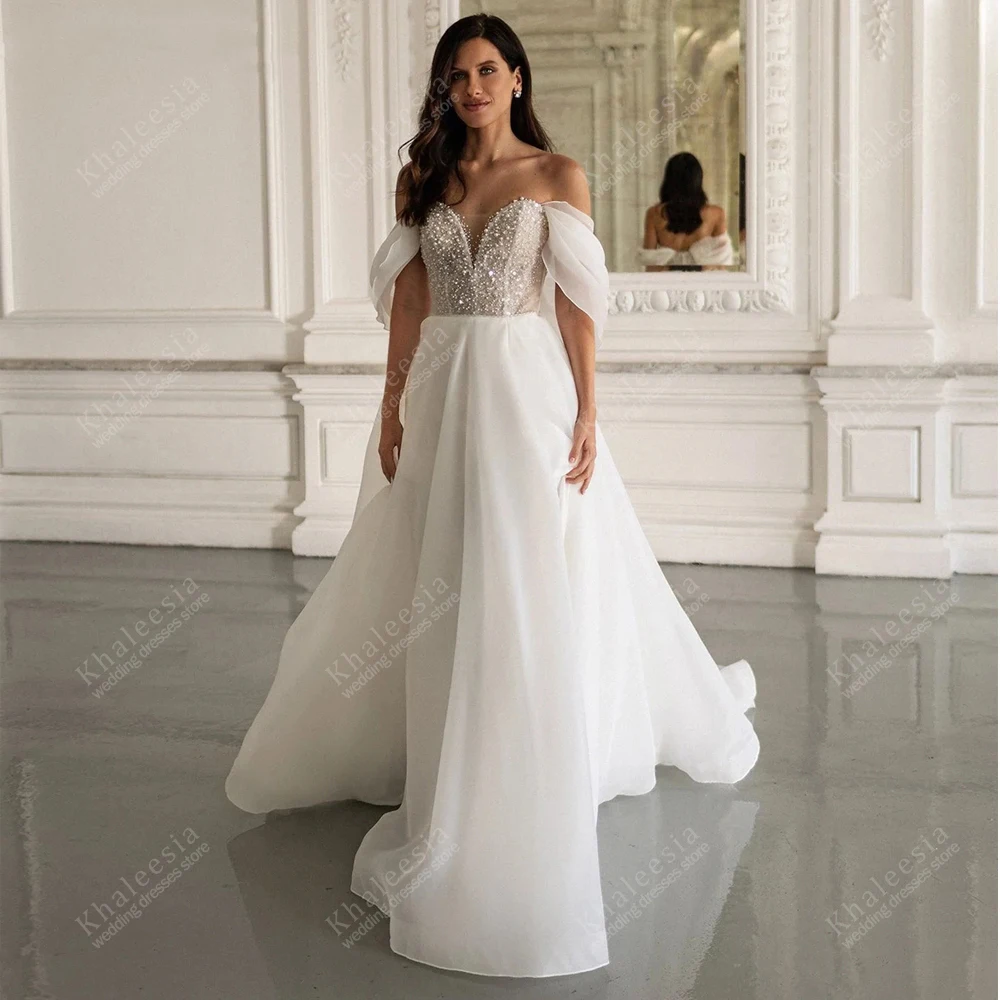 Gorgeous Wedding Dresses A Line Organza Bridal Gowns Off The Shoulder Robes Glamorous Vintage Vestidos De Novia Customized 2025
Gorgeous Wedding Dresses A Line Organza Bridal Gowns Off The Shoulder Robes Glamorous Vintage Vestidos De Novia Customized 2025