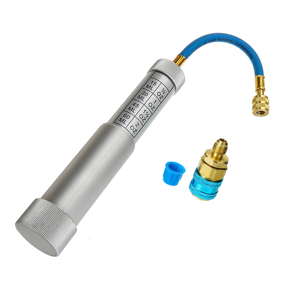 Oil & Dye Syringe 1/4 Inch Sae Car Oil Injection Tool R134A Refrigerant Fluid Filler Tube 2Oz for Vehicle Home Air Conditioner
Oil & Dye Syringe 1/4 Inch Sae Car Oil Injection Tool R134A Refrigerant Fluid Filler Tube 2Oz for Vehicle Home Air Conditioner