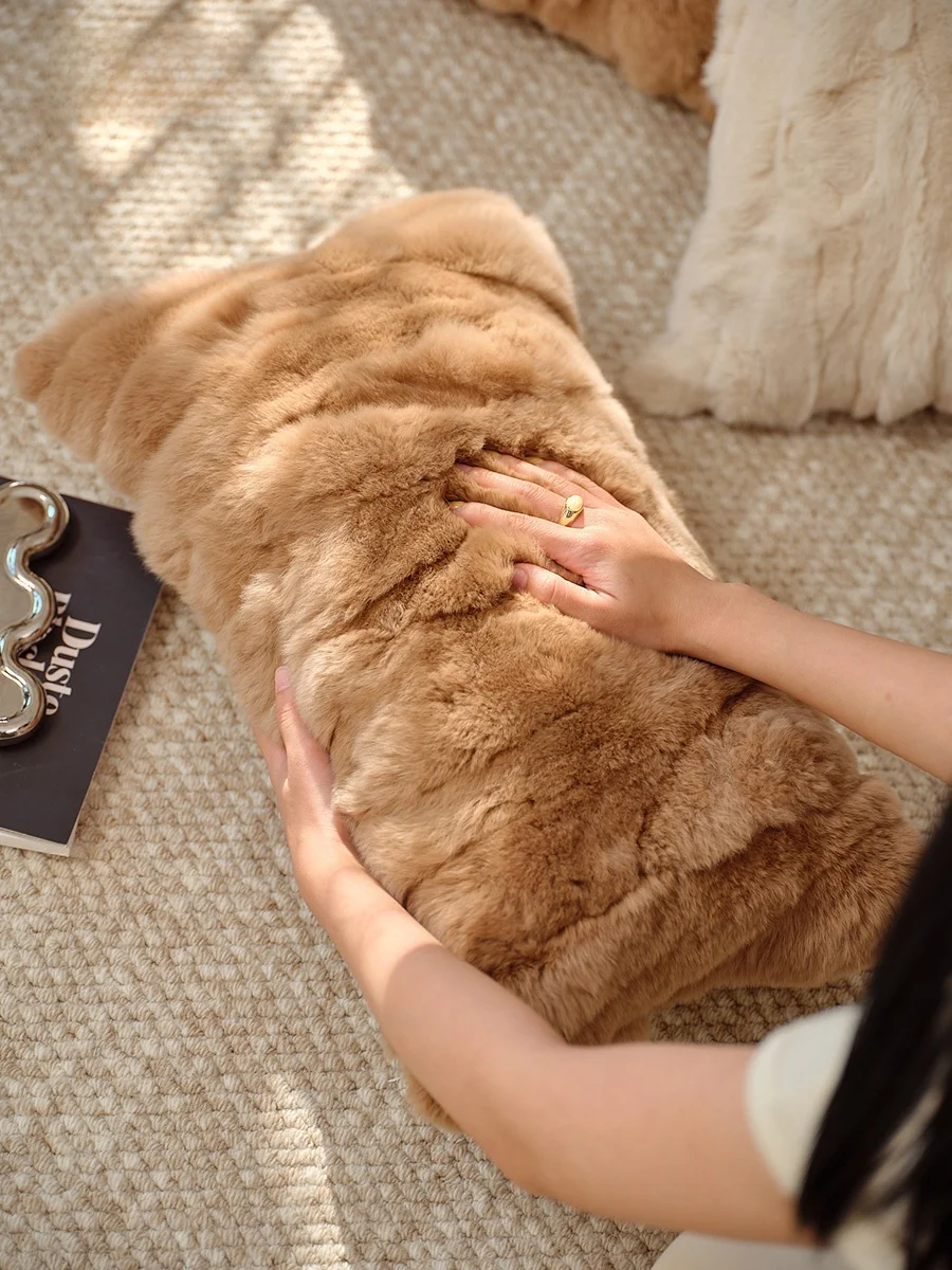 Mistywood Luxury Rabbit Fur Pillowcase Removable Washable Genuine Leather Couch Pillow Square Shape Living Room Decor
Mistywood Luxury Rabbit Fur Pillowcase Removable Washable Genuine Leather Couch Pillow Square Shape Living Room Decor