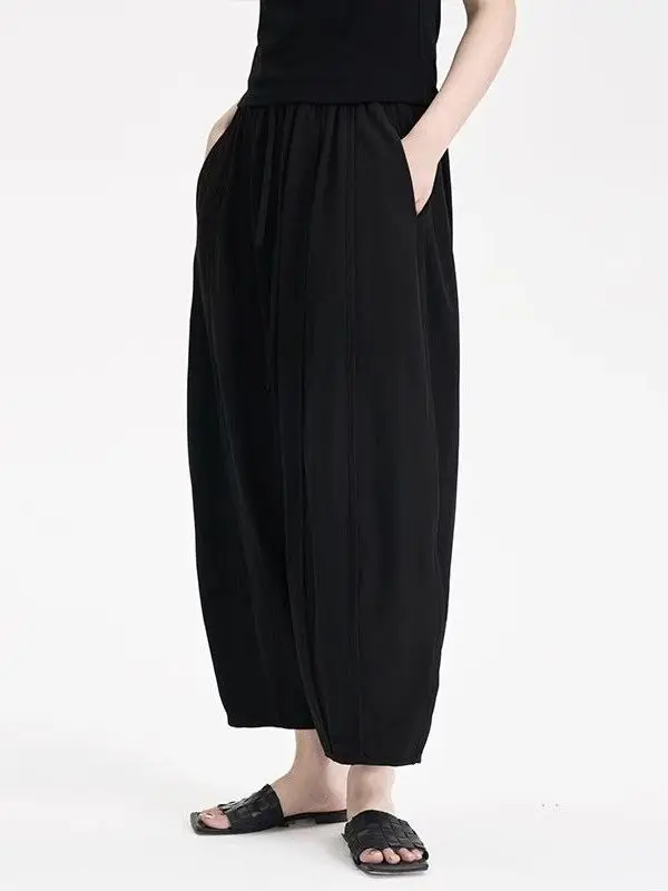 Casual Loose Nine-Piece Pants Women's plus Size Harlan Pants Summer High Waist Wide Leg Pants Versatile Loose Fit Straight Leg
Casual Loose Nine-Piece Pants Women's plus Size Harlan Pants Summer High Waist Wide Leg Pants Versatile Loose Fit Straight Leg