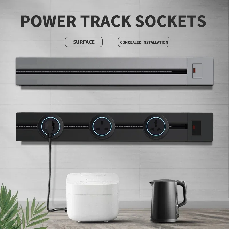 Wall power rail socket with switch, kitchen aluminum expansion socket 40cm 50cm, built-in socket on countertop
Wall power rail socket with switch, kitchen aluminum expansion socket 40cm 50cm, built-in socket on countertop